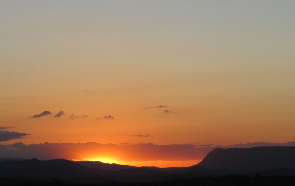 Pôr do sol na Serra da Canastra