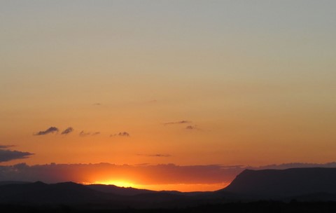 Pôr do sol na Serra da Canastra
